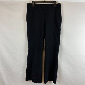 Universal Standard Wide Leg Cropped Pull On Pants XS 10/12 Black Stretch Pockets
